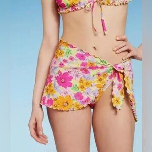 Wild Fable Floral Mini Skirt Cover Up